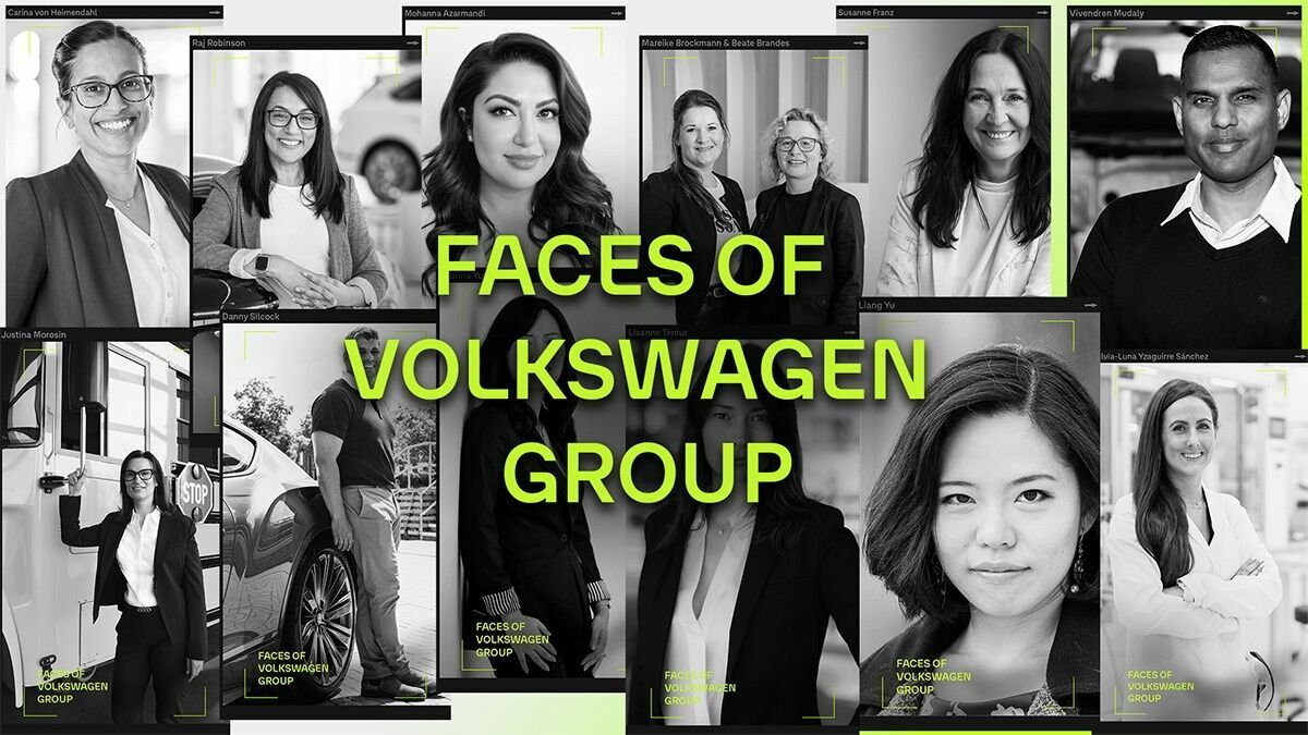 Collage Faces of Volkswagen Group