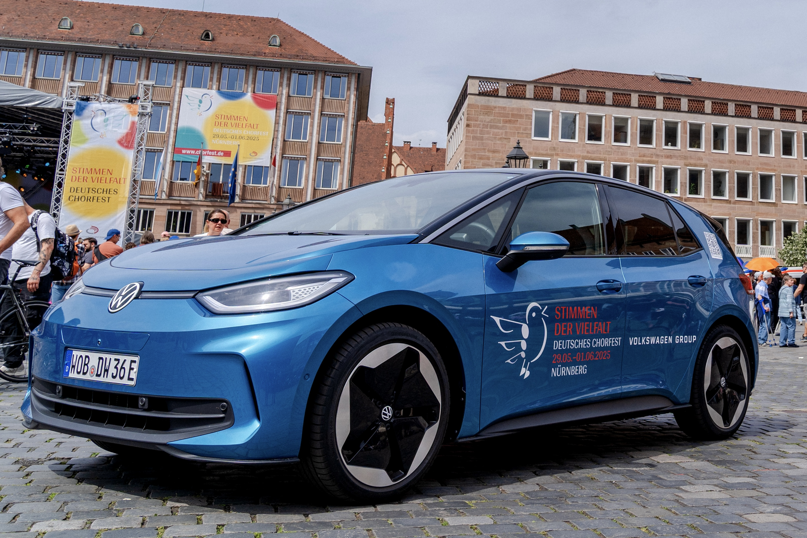 Volkswagen ID.3 Pro S provided as support for the organizers of the German Choral Meeting