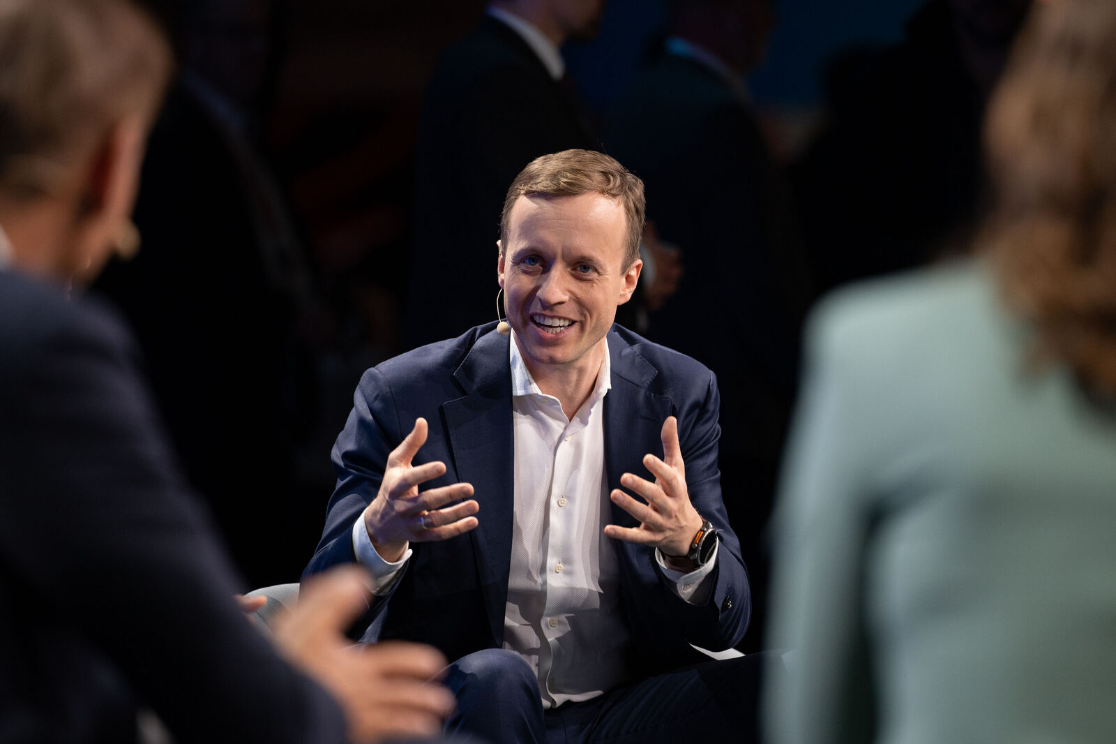 Sascha Meyer, CEO MOIA, during the panel talk about Autonomous Mobility at the IAA Mobility