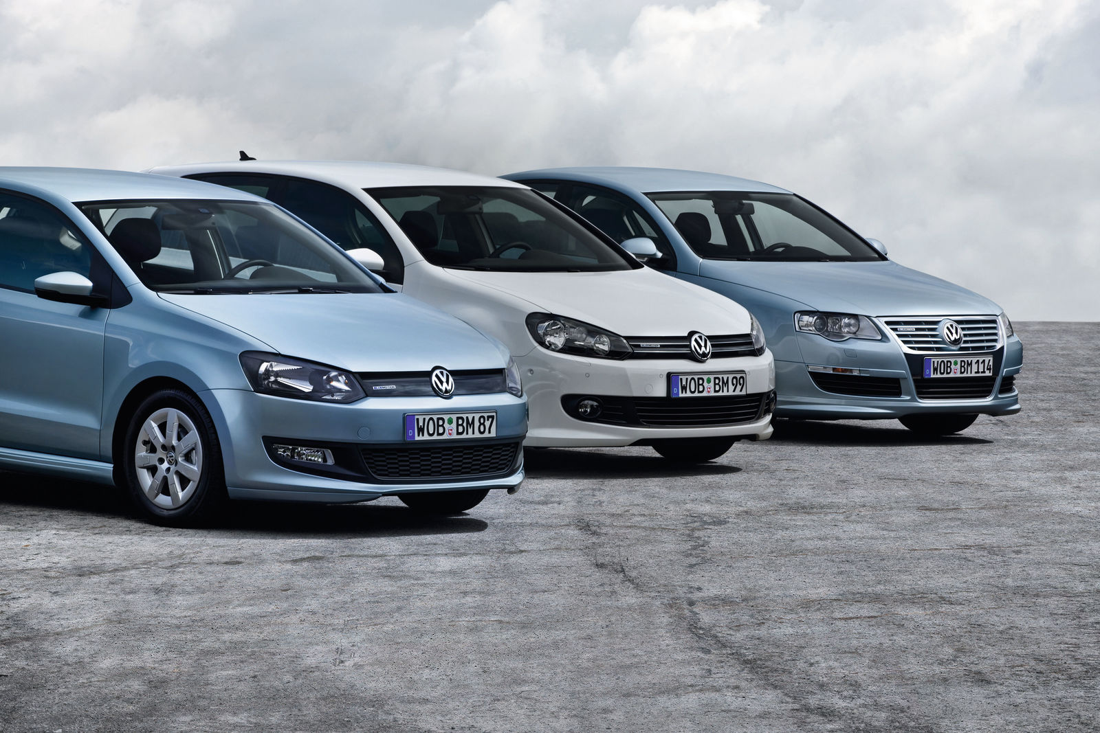Volkswagen Polo BlueMotion Golf BlueMotion und Passat BlueMotion