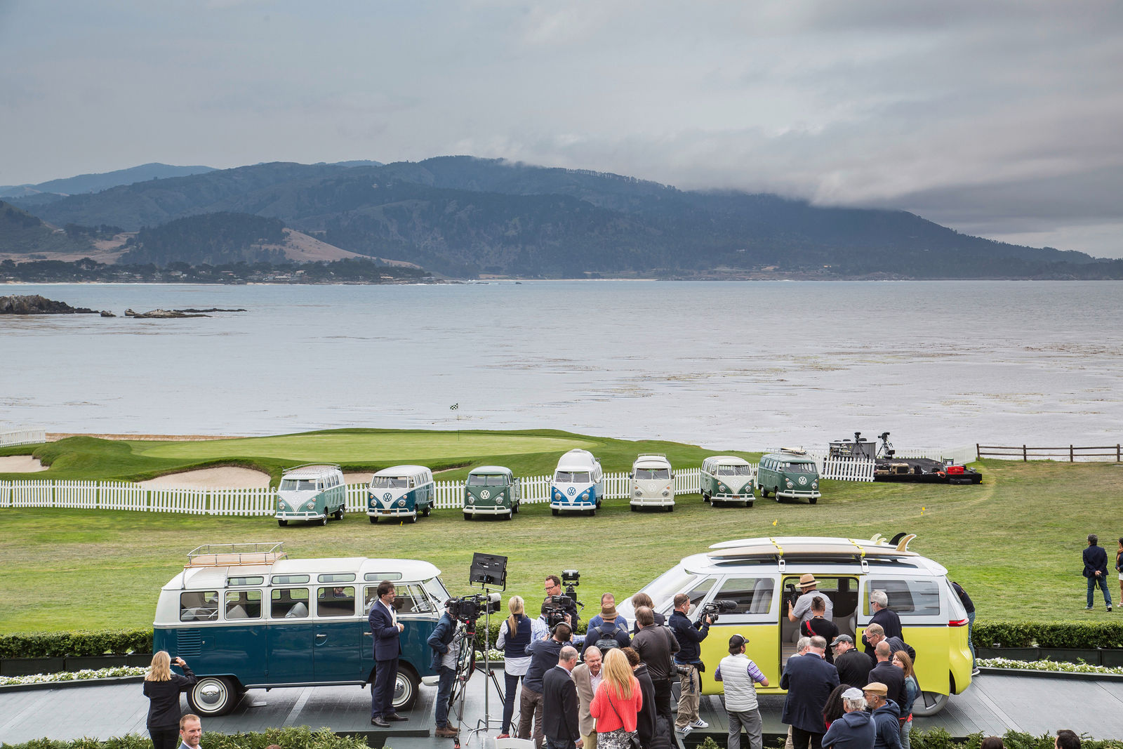 Volkswagen press conference at the Concours d'Elegance in Pebble Beach, California, August 18, 2017 - Series production of the ID. BUZZ based on the concept car announced