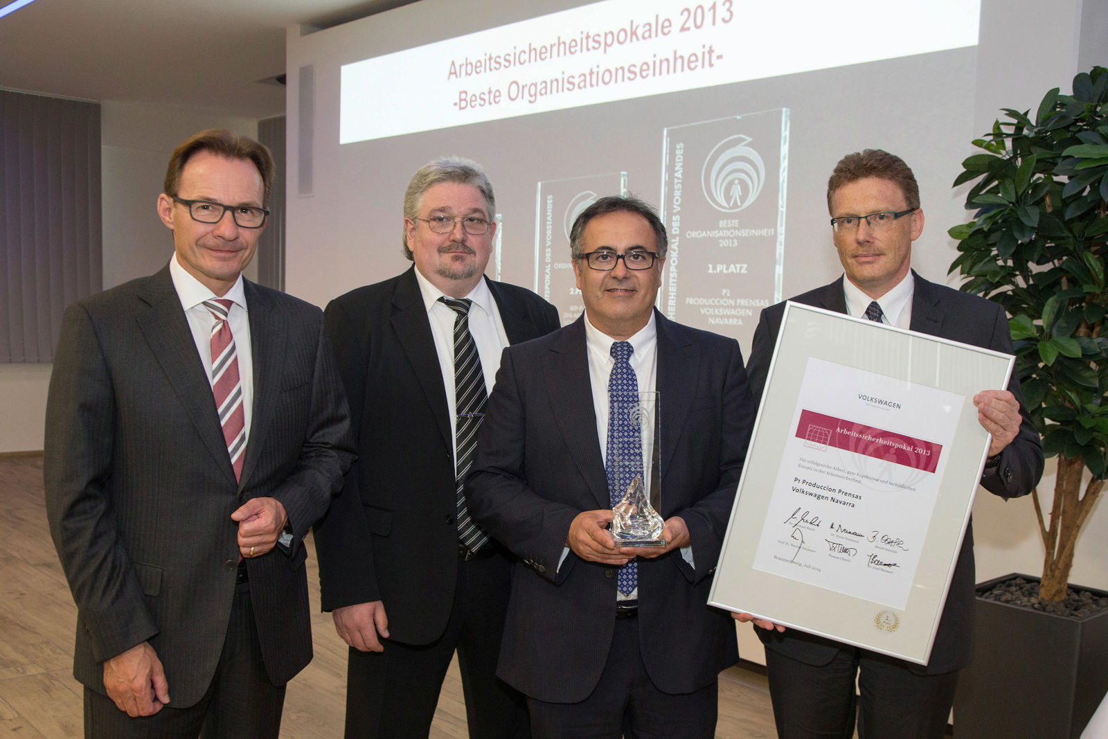 Verleihung Arbeitssicherheitspokal 2013