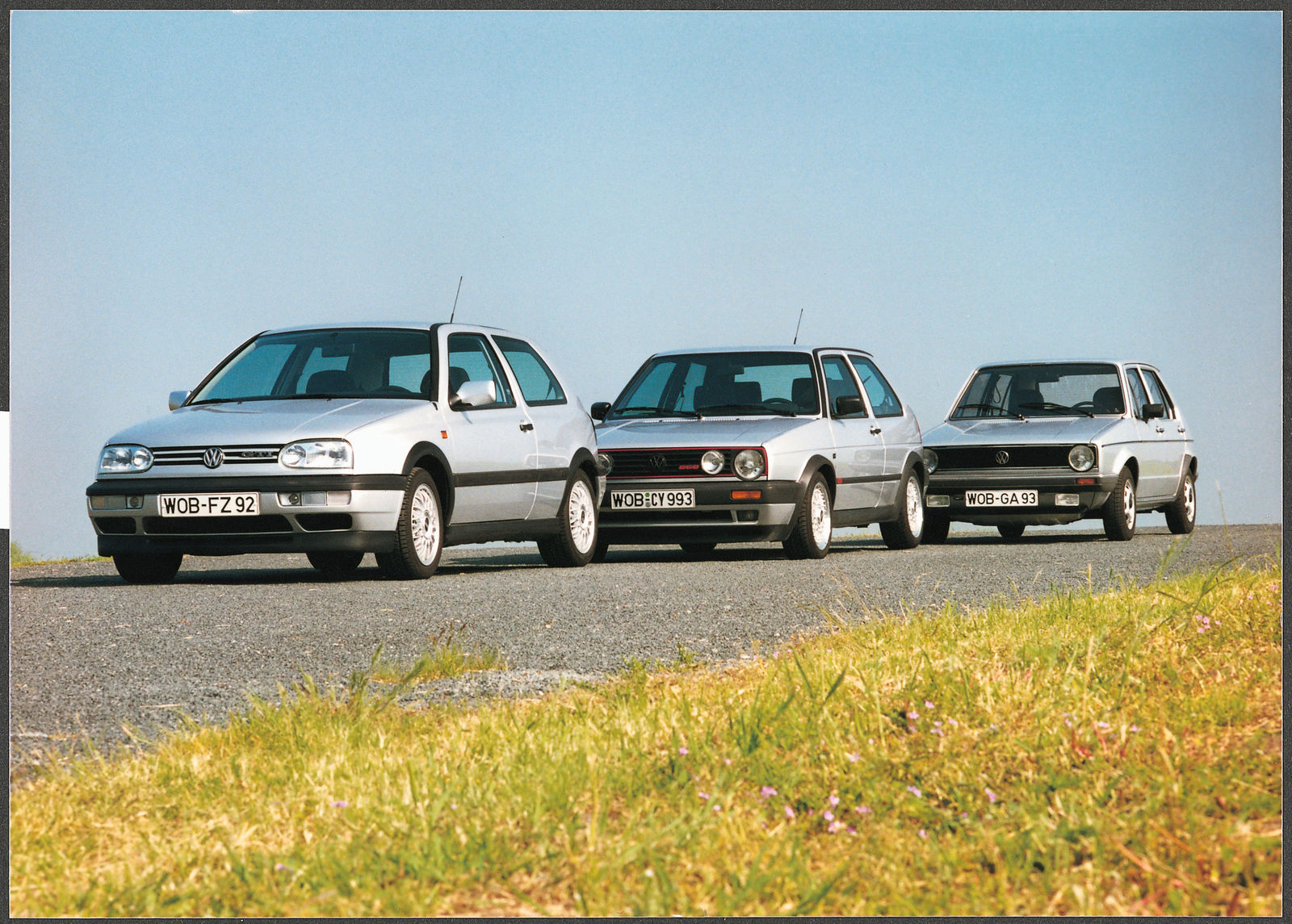 Modellpalette Drei Golf GTI-Generationen seit 1982