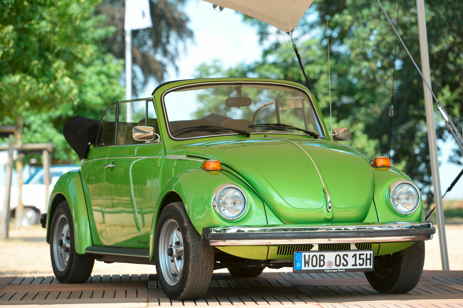 First rally outing for the US model of the 1303 Cabriolet Beetle (1980) from Volkswagen Osnabrück Automobile Collection.