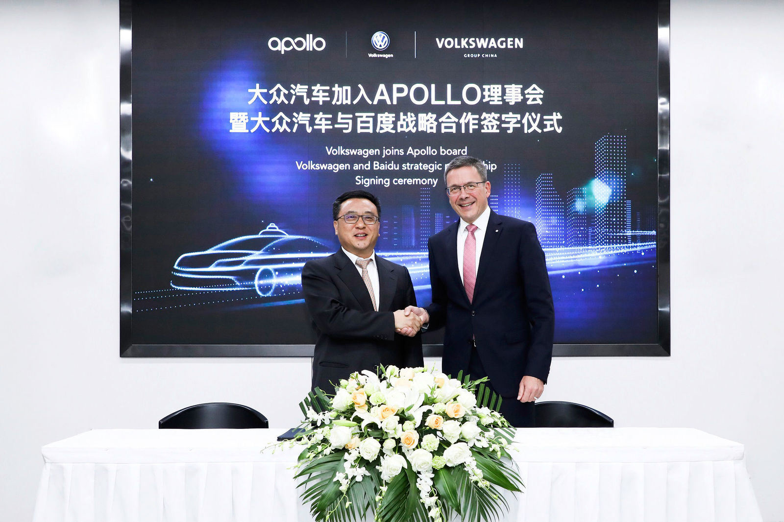 Volkswagen steigt bei Baidu-Plattform Apollo ein