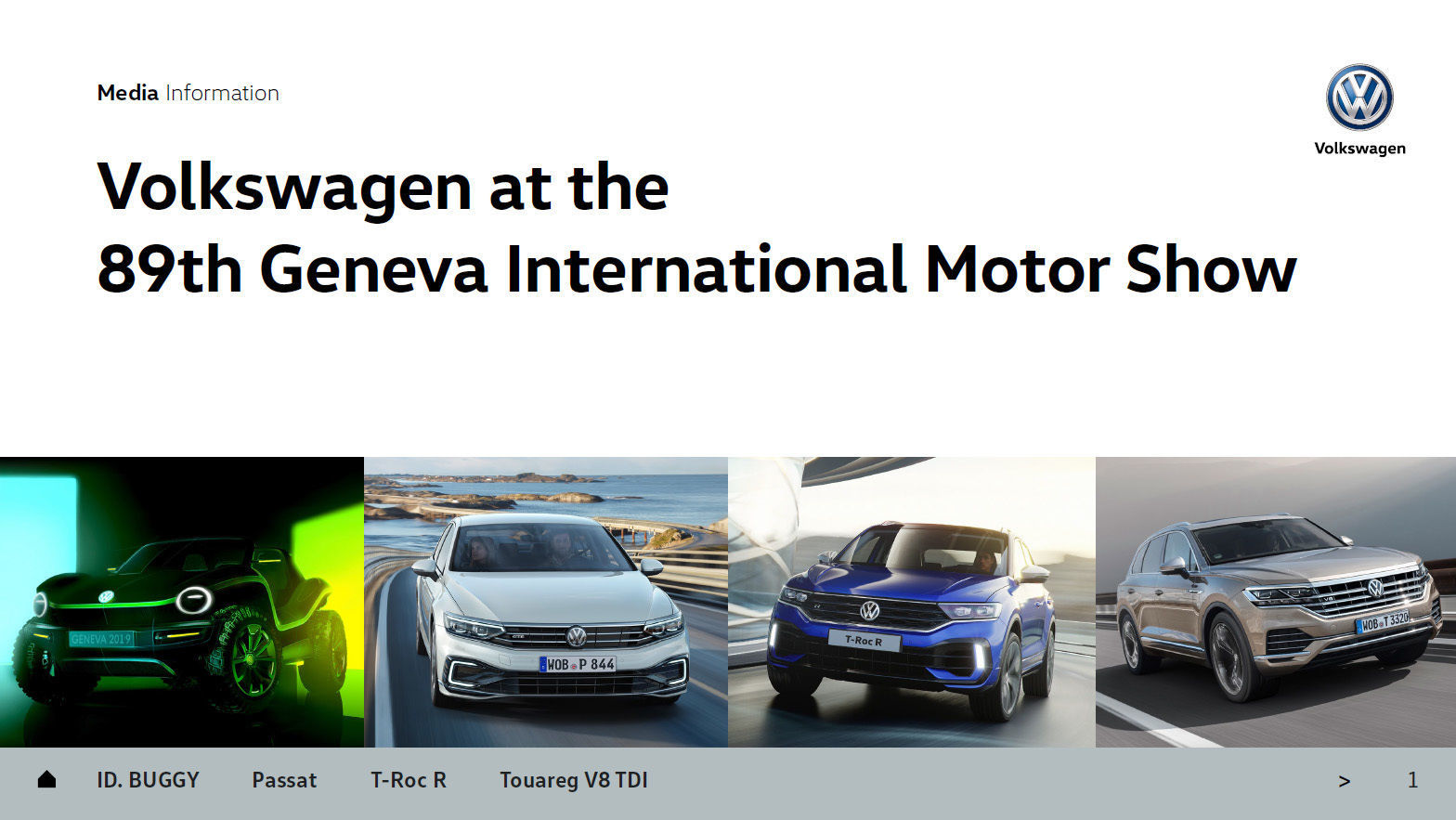 Volkswagen at the 89th Geneva International Motor Show