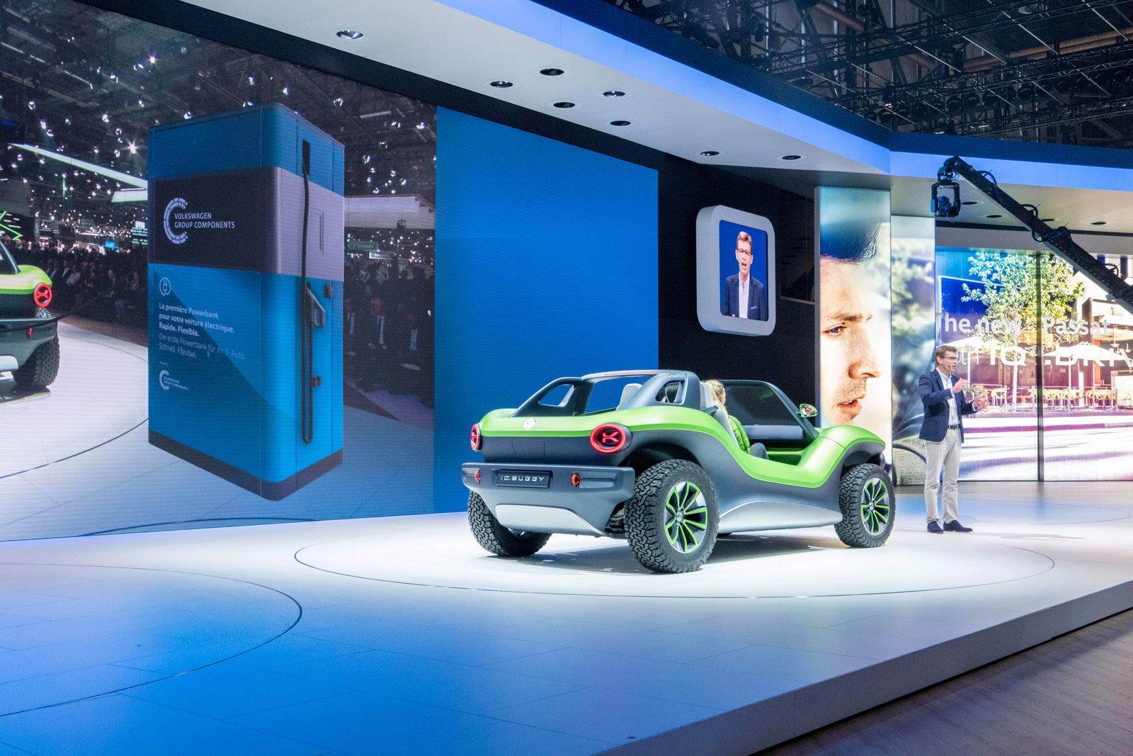 Presentation of the flexible quick charging station at the Geneva Motor Show