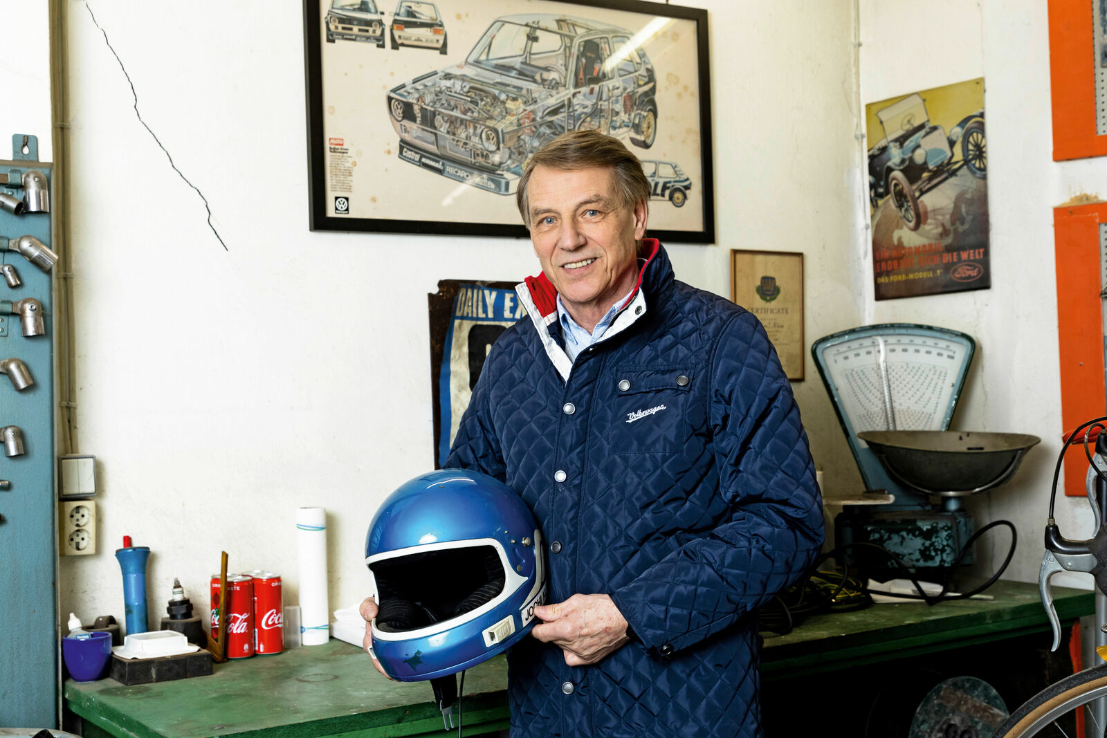 Jochi Kleint, Rallye-Profi und erster Volkswagen Werksfahrer (Story „Voll G-laden“ im Volkswagen Classic Booklet „Mission Maximum“).