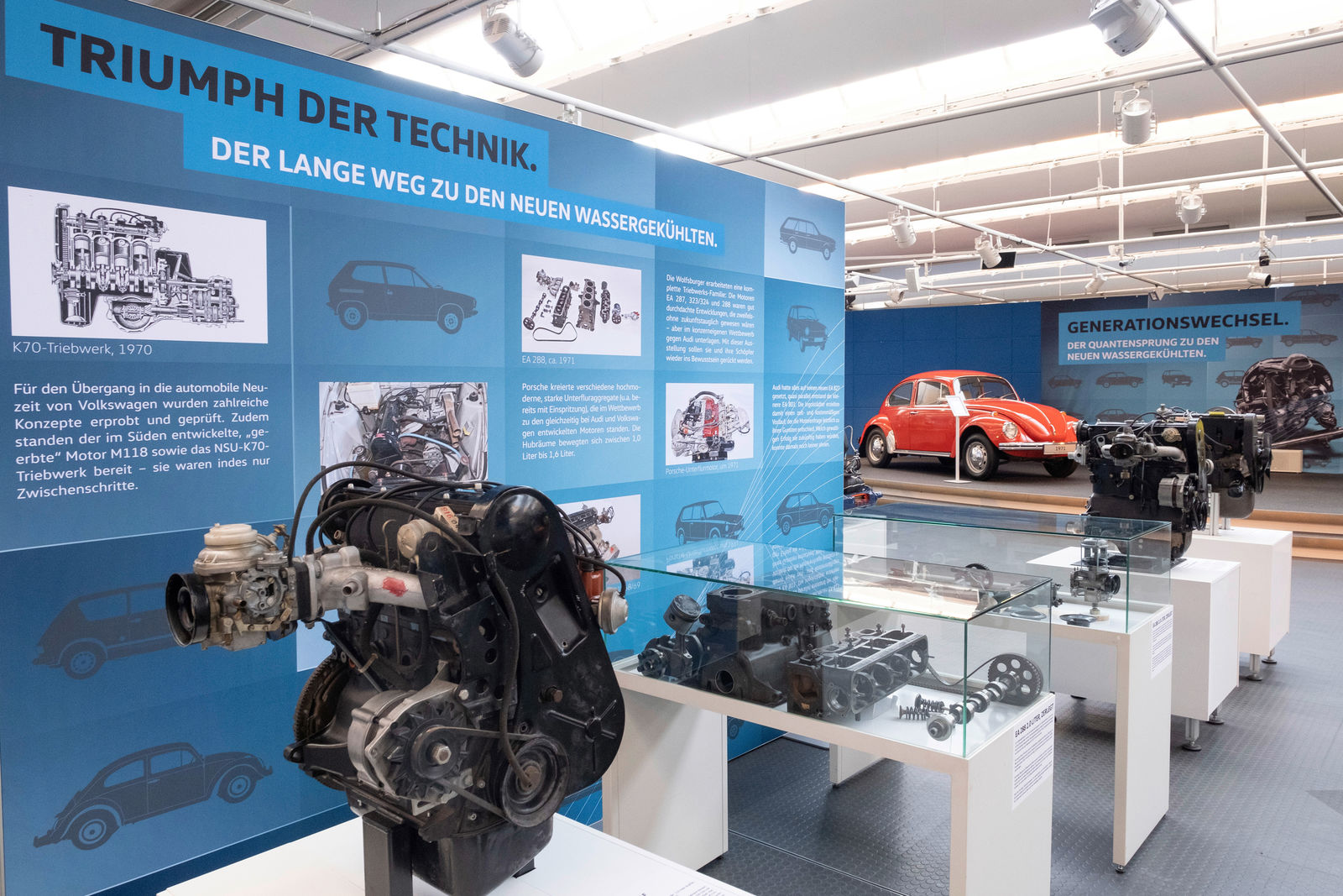 AutoMuseum Volkswagen: Sonderschau „Generationswechsel. Der Quantensprung zu den neuen Wassergekühlten.“