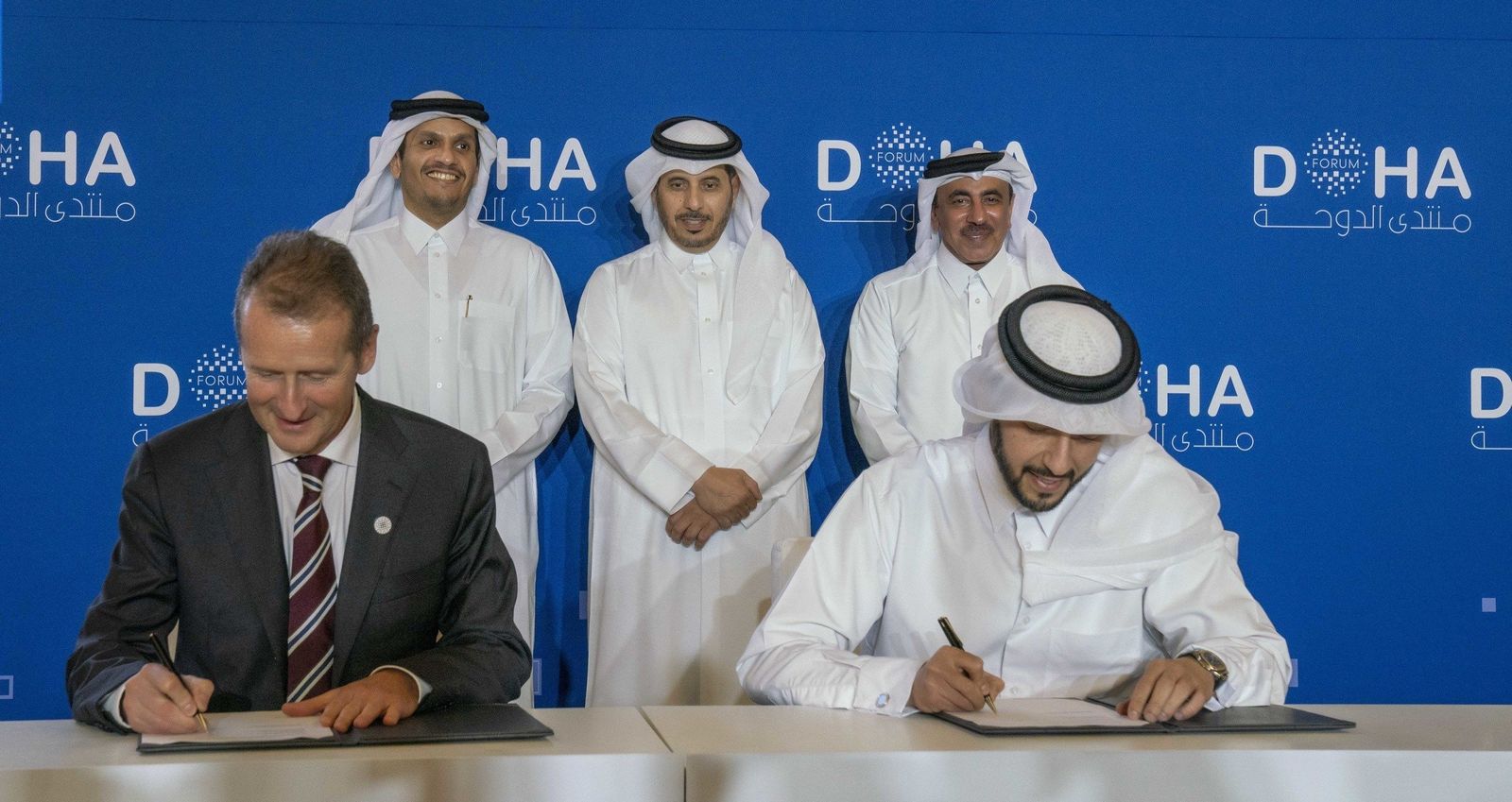 Volkswagen and QIA signing ceremony