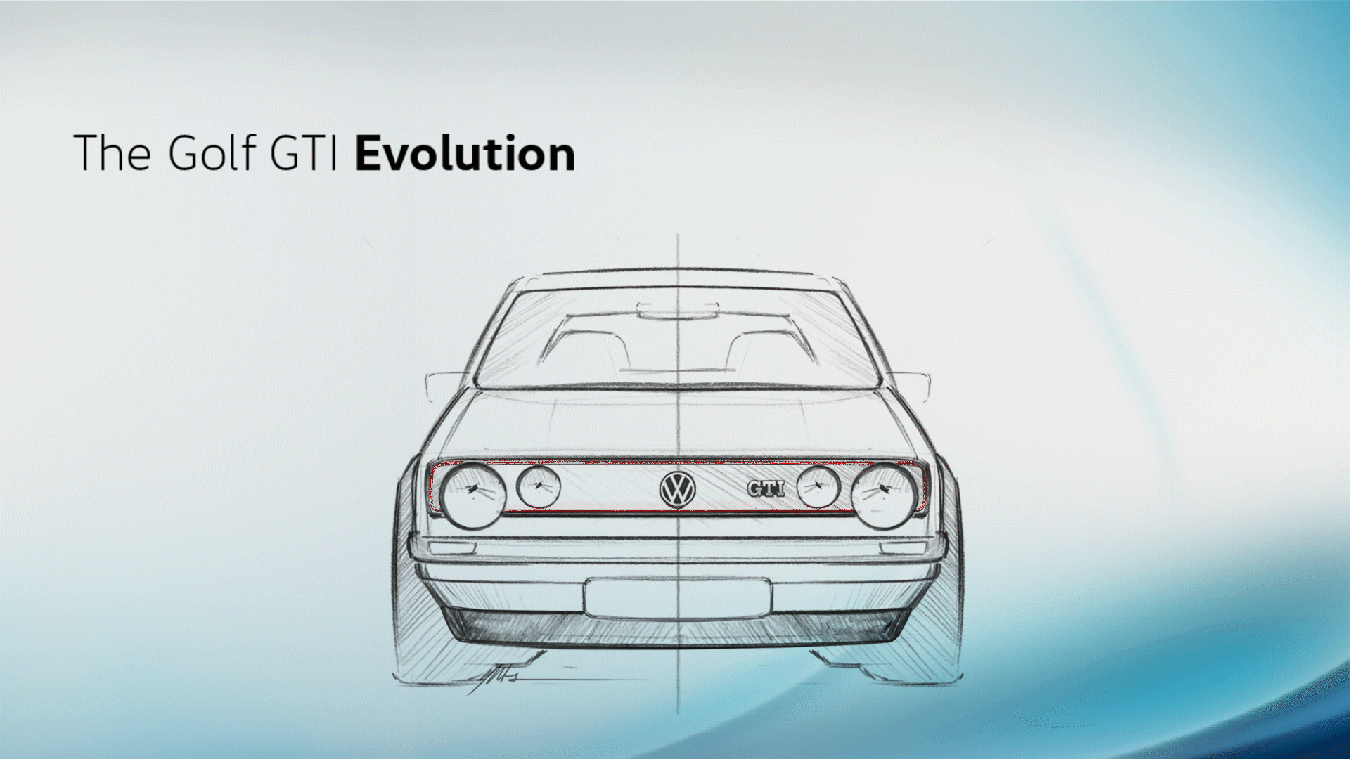 Story: “Golf GTI – eight generations, each with that distinctive front.”