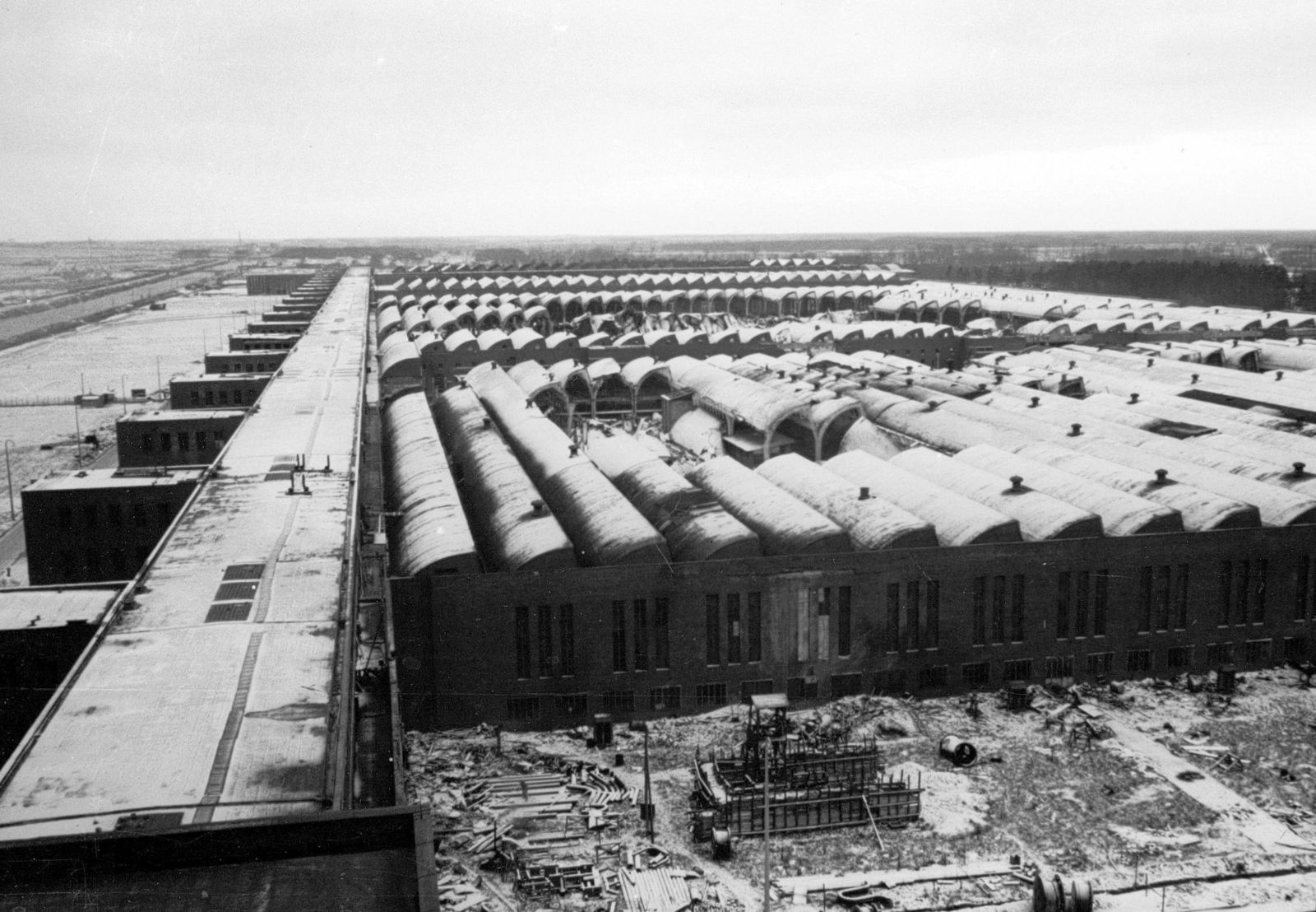 The Volkswagen plant had been largely destroyed by air raids in 1944.
