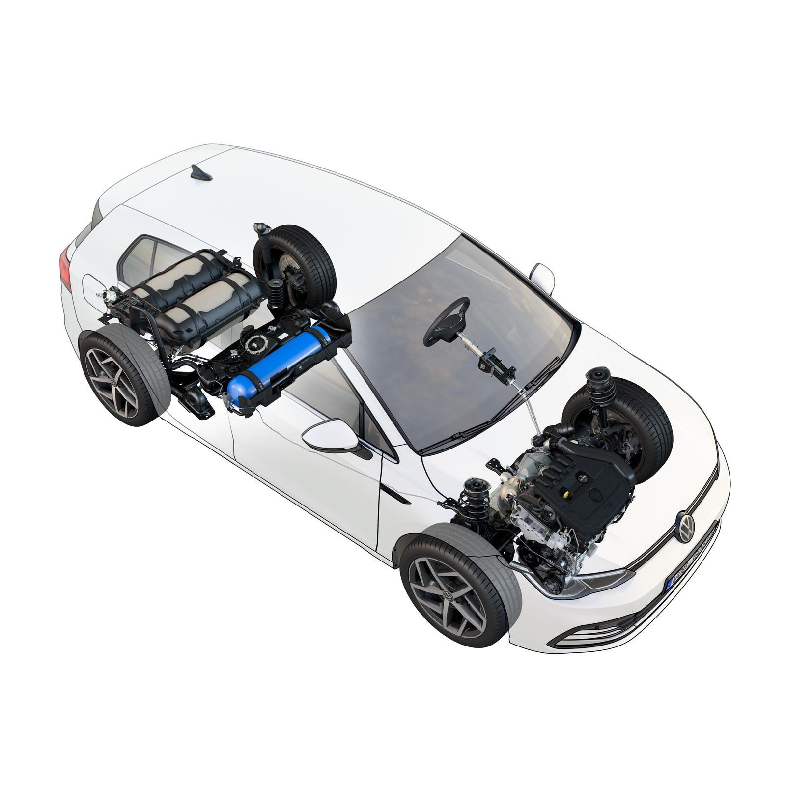 Volkswagen Golf 5-dörrar 1.5 TGI CNG Carplay Comfort 130hk (NOG21B
