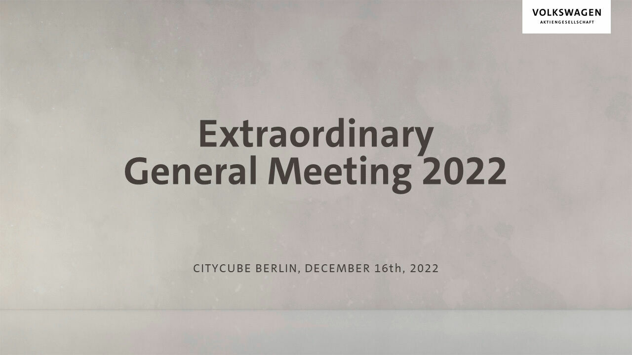 Extraordinary General Meeting 2022