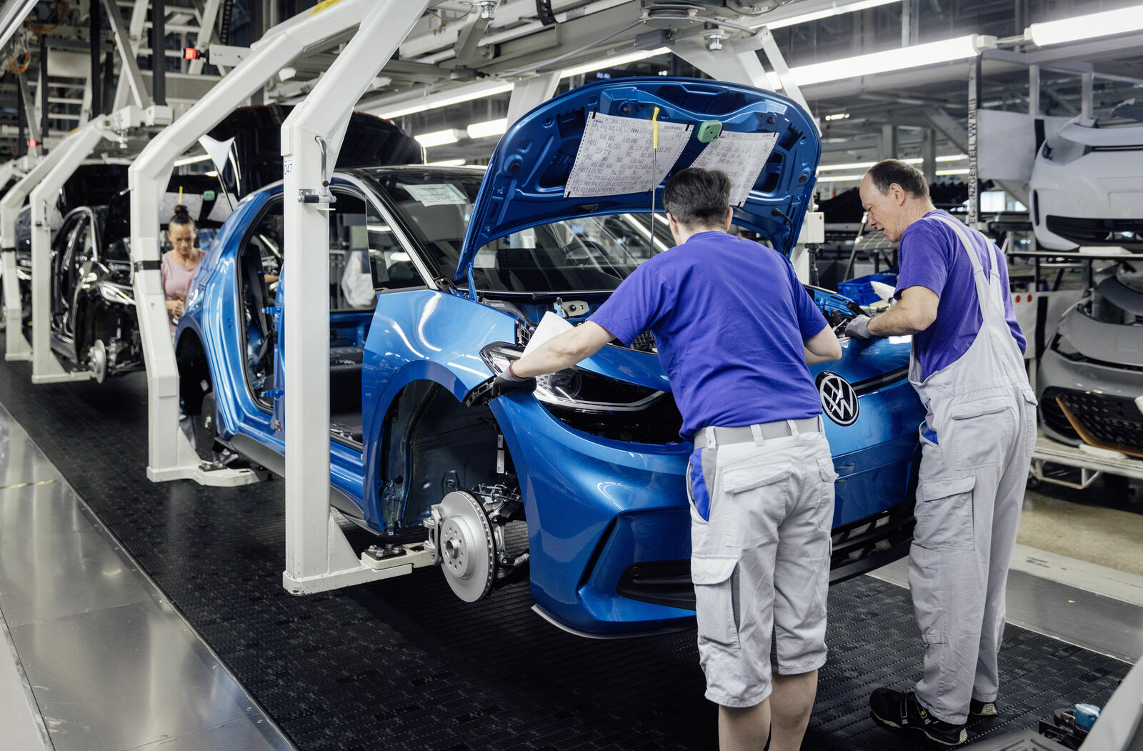 Produktion des Volkswagen ID.3 im Fahrzeugwerk Zwickau