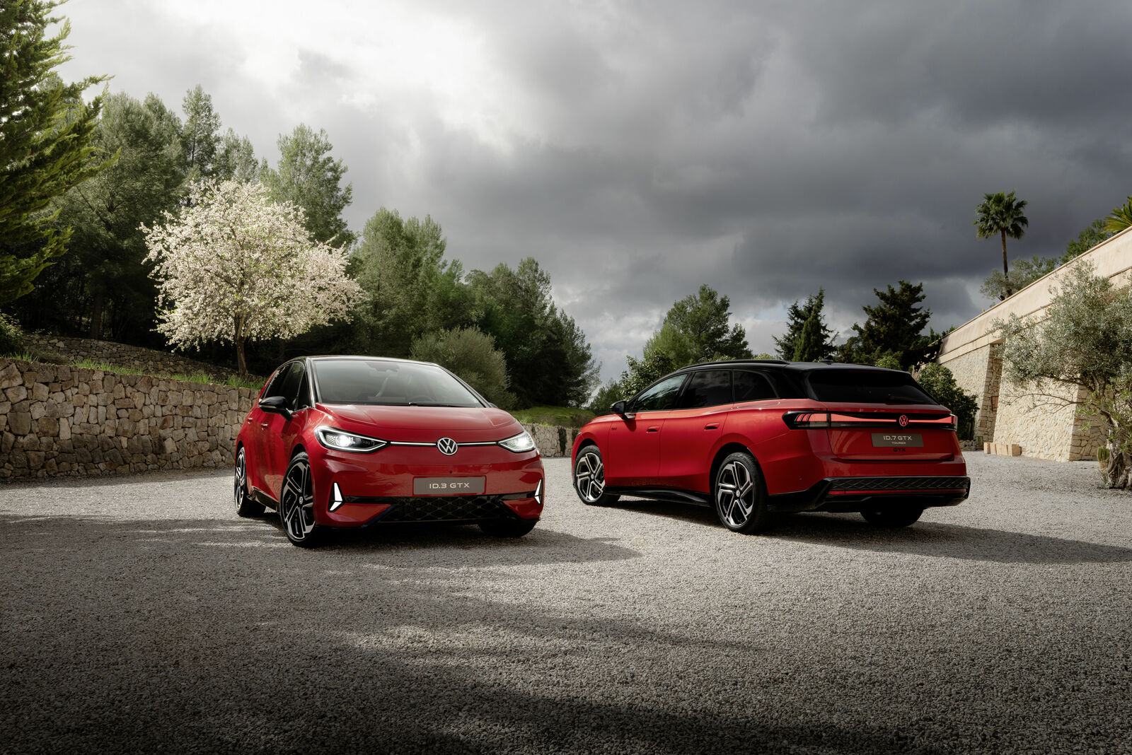 The all-electric Volkswagen ID.3 GTX and ID.7 GTX Tourer