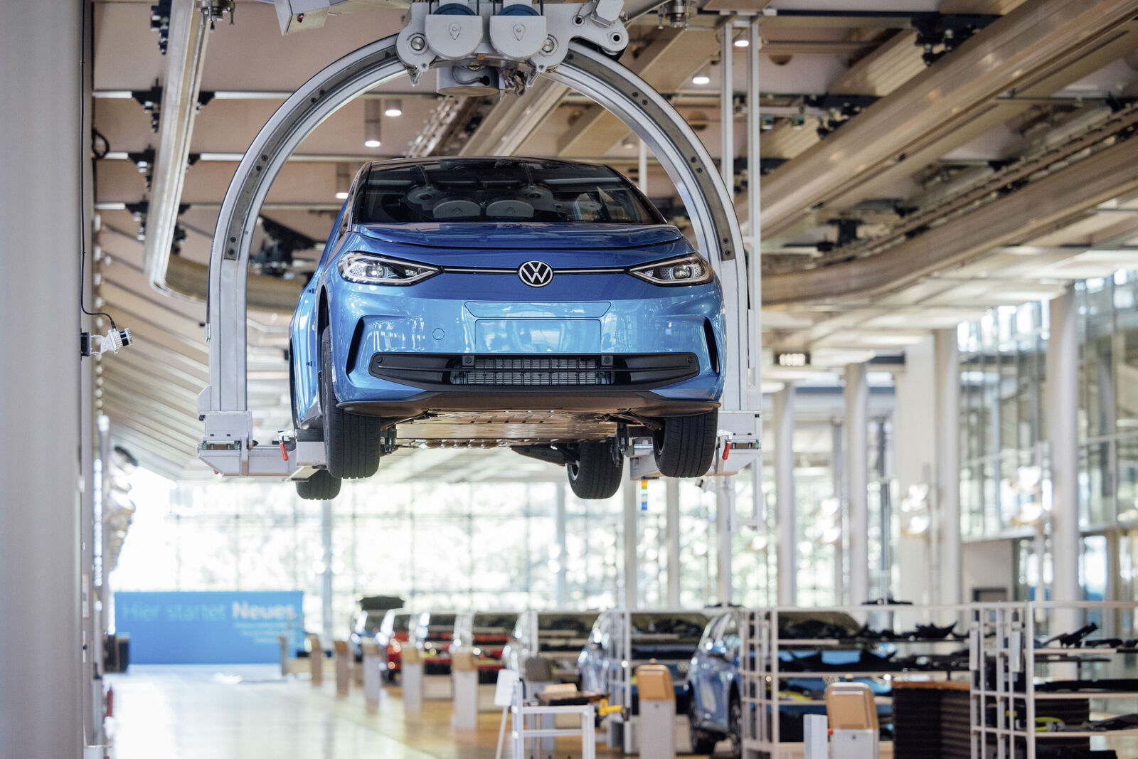 Produktion des ID.3 in der Gläsernen Manufaktur Dresden
