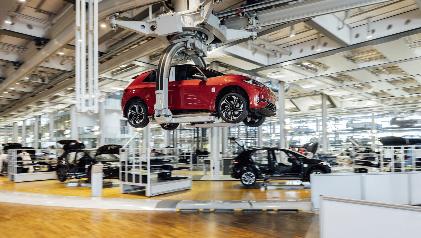 Produktion des ID.3 in der Gläsernen Manufaktur Dresden