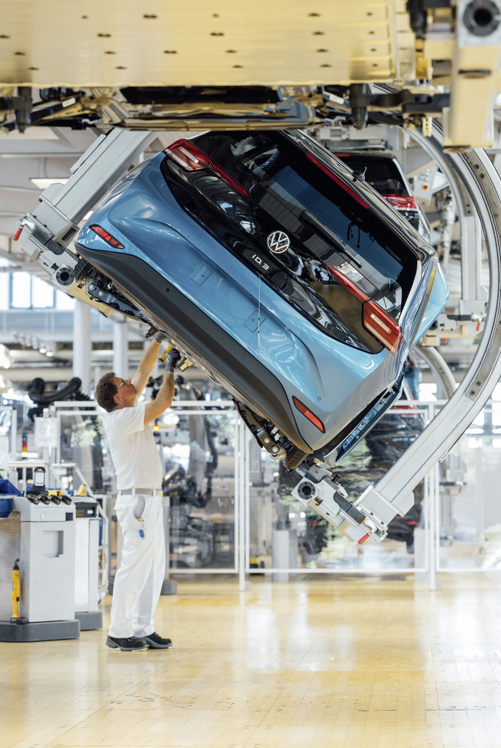 Production of the ID.3 in the Transparent Factory Dresden