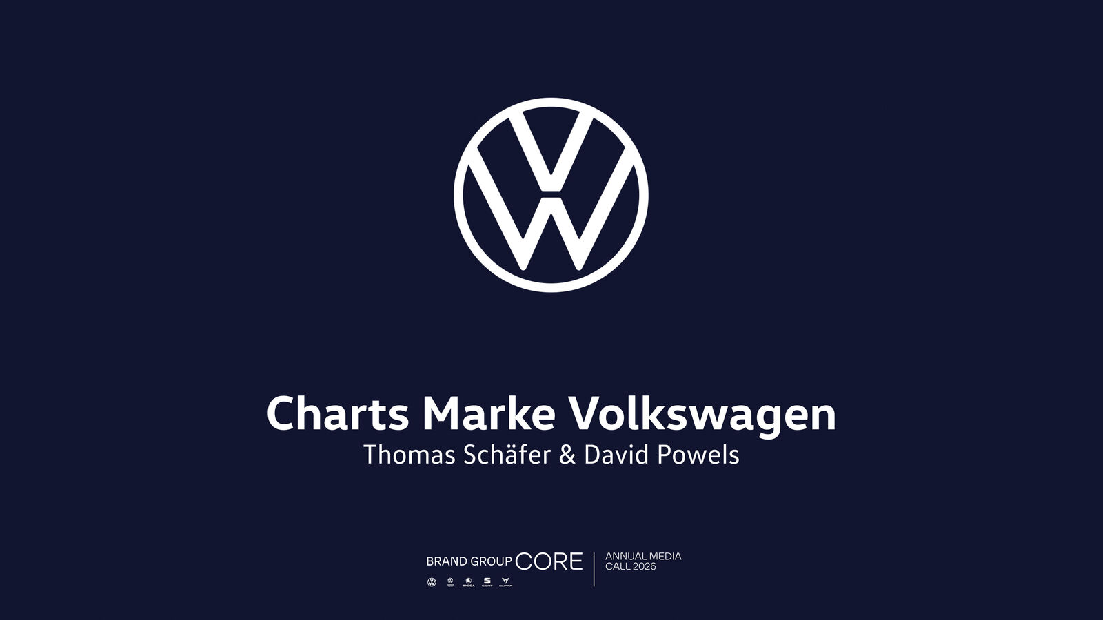 Annual Media Call 2026 - Marke Volkswagen