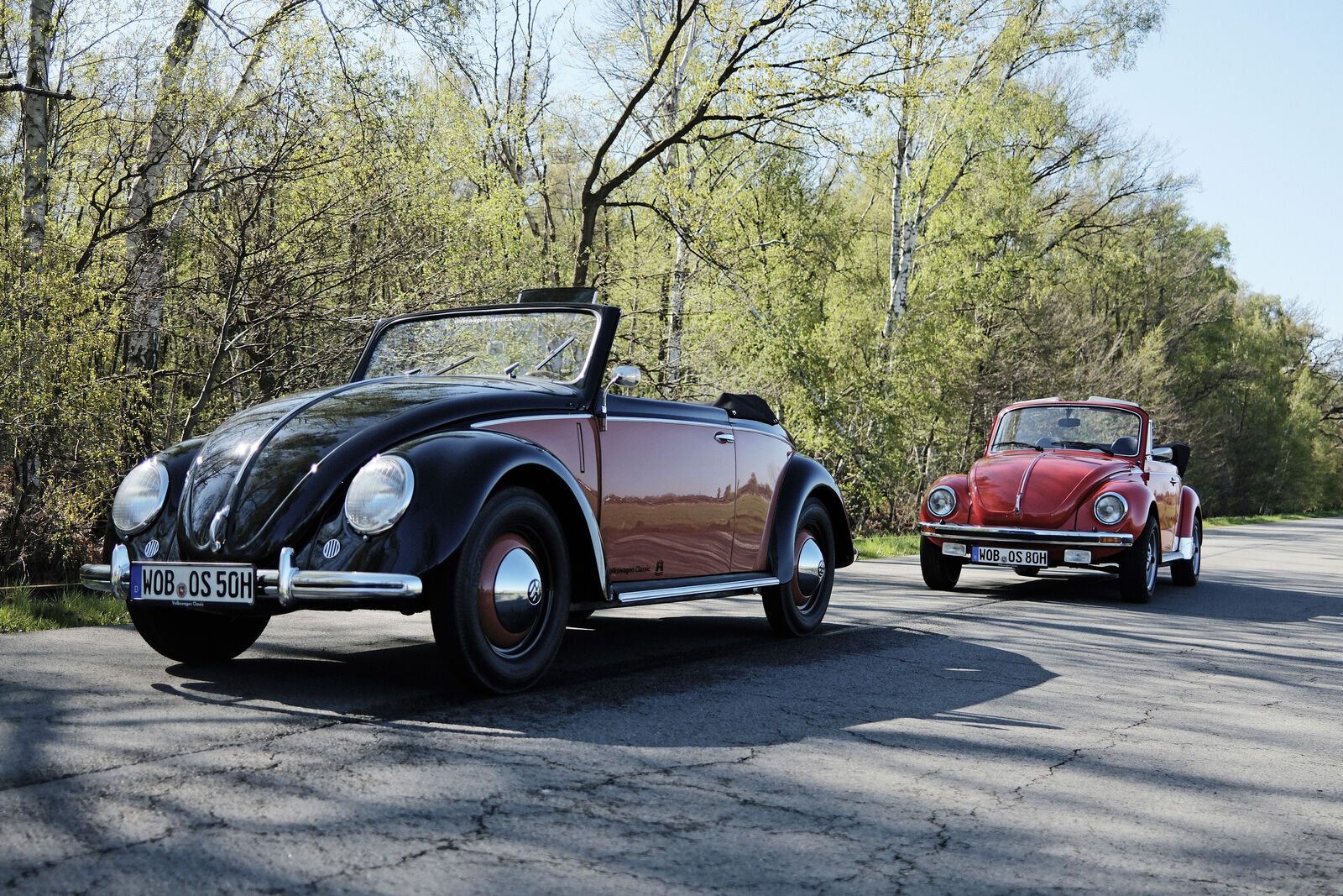 Zwei Käfer, eine Seele: Volkswagen Classic präsentiert beim MaiKäferTreffen ein besonderes Cabrio Duett