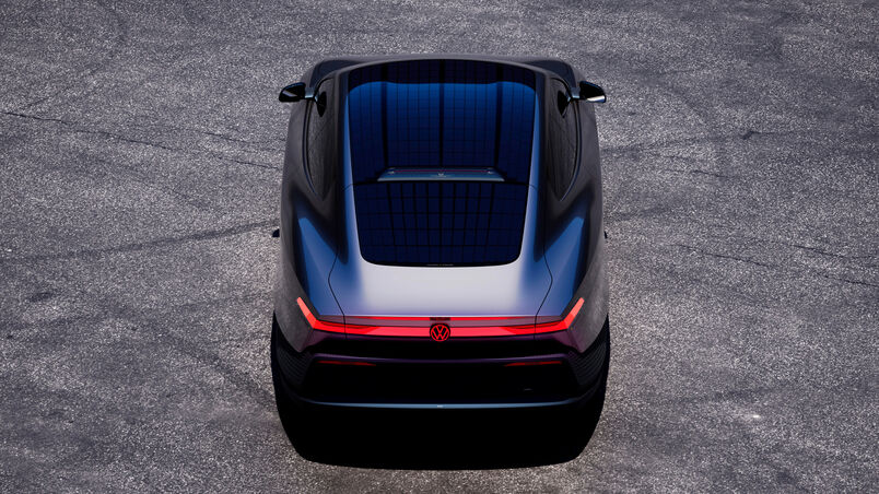 ルーフとリアウインドーに太陽電池を採用したVWミッション・エフィシェンシー