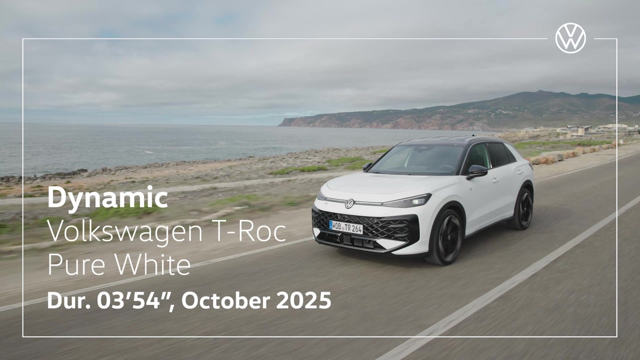 The new T-Roc - Celestial Pure White - Driving scenes