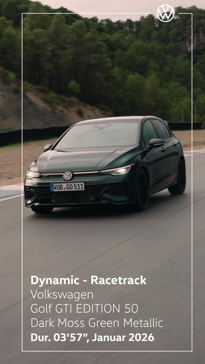 Golf GTI EDITION 50 - Dark Moss Green Metallic - Fahraufnahmen - 9:16